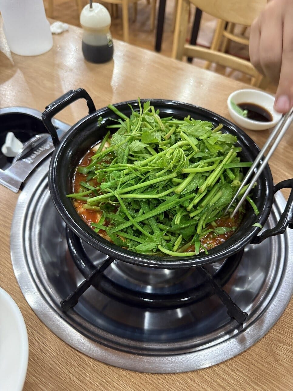 목포 등촌샤브칼국수 목포점 미나리 듬뿍 올린 샤브샤브 2인 세트