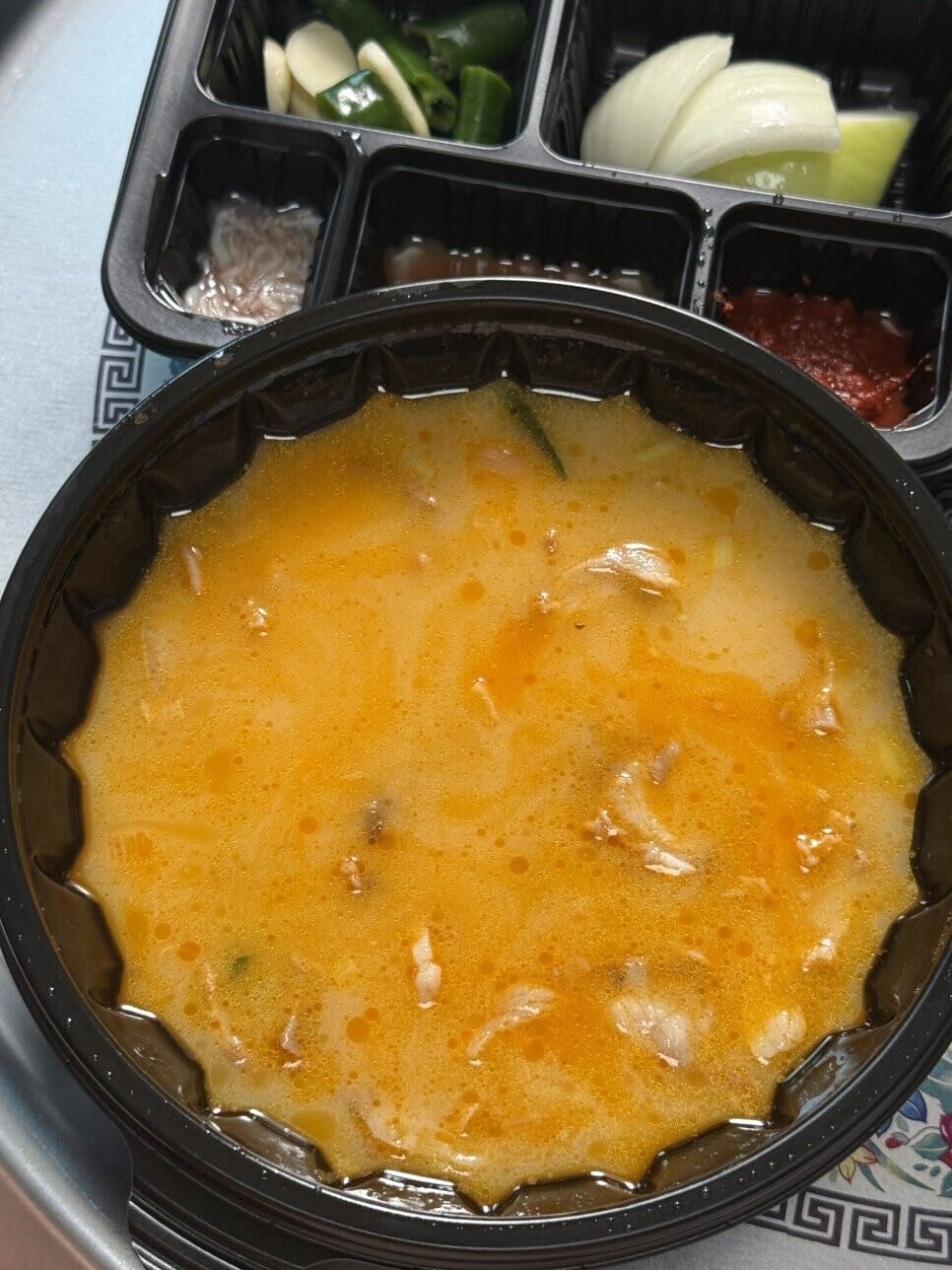 목포 마선생 얼큰국밥 모둠국밥 얼큰 1단계 배달 용기